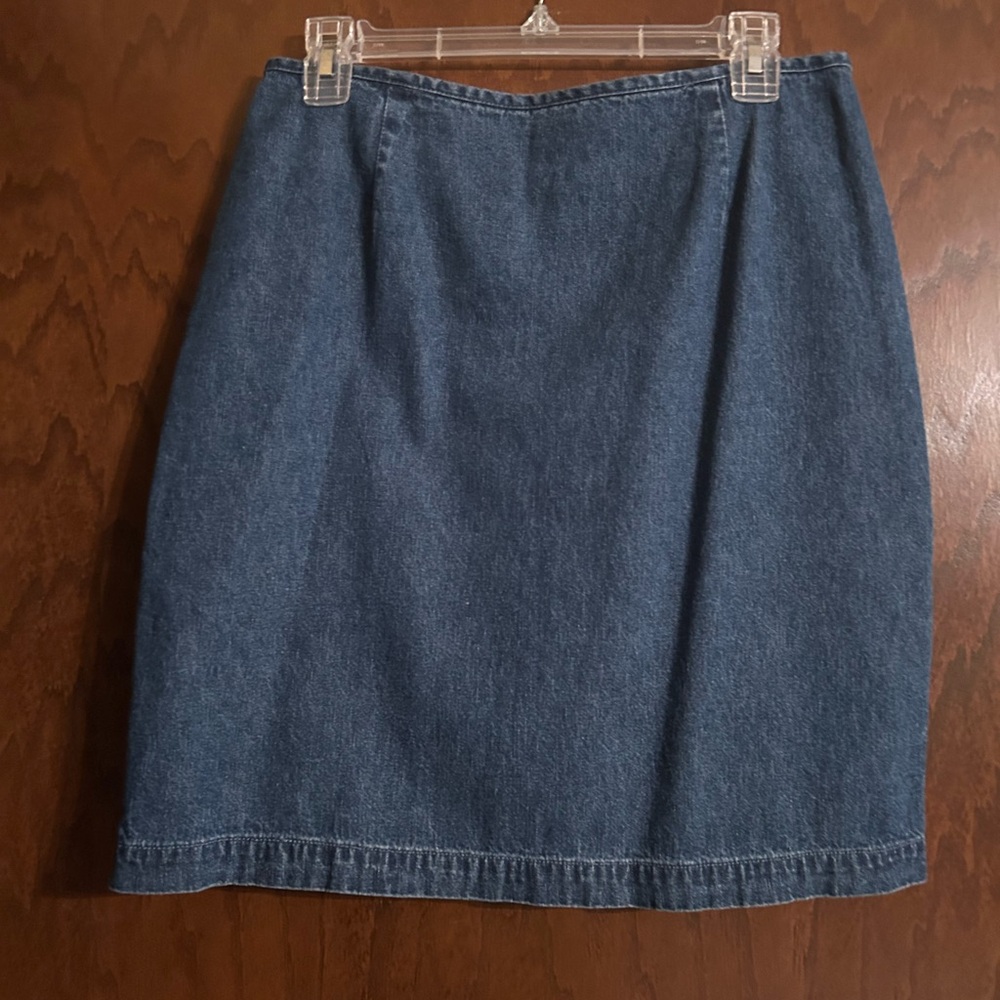 Casual Corner Blue Denim Pencil Skirt